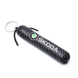Skoda Carbon Fiber Car Keyring Keychain