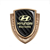 Hyundai Metal Carbon Fiber Shield Car Rear Sticker Auto Window Emblem Badge Decal