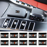 10pcs Mitsubishi Ralliart Epoxy Car Armrest Button Sticker
