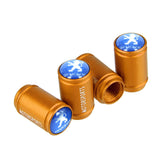 4pcs/set Peugeot Logo Matte Car Air Valve Stem Caps Auto Tyre Valve Covers