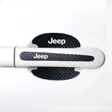 Jeep Carbon Fiber Car Door Bowl Handle Anti-collision Protective Stickers Scratches Film