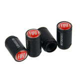 4pcs/set Fiat 500 Logo Matte Car Air Valve Stem Caps Auto Tyre Valve Covers