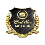 Cadillac Metal Carbon Fiber Car Rear Sticker Shield Trunk Emblem Badge Decal