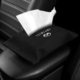 Infiniti Suede Car Tissue Box Holder Seat Back Hanging Napkin Storage Bag