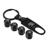 4pcs/set Mazda MS Mazdaspeed Car Air Valve Stem Cap Auto Tyre Valve Covers with Keychain