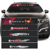 130x21cm Peugeot Car Front Trunk Windshield Sunshade Sticker Decal