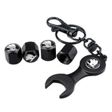 4pcs/set Skoda Logo Car Air Valve Stem Cap Auto Tyre Valve Covers with Wrench