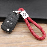 Buick Logo PU Leather Braided Rope Car Keychain