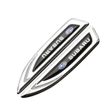 2pcs Subaru STI Metal Car Fender Side Stickers Badge Decals