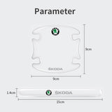 Skoda Car Door Bowl Handle Anti-collision Protective Stickers Scratches Film