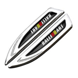 2pcs Mitsubishi Ralliart Metal Car Side Fender Emblem Sticker Decal