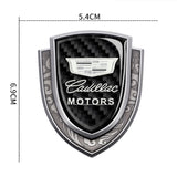 Cadillac Metal Carbon Fiber Shield Car Rear Sticker Auto Window Emblem Badge Decal