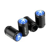 4pcs/set Peugeot Logo Matte Car Air Valve Stem Caps Auto Tyre Valve Covers