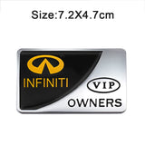 Infiniti VIP OWNERS Metal Car Stickers Rear Emblem Badge