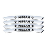 4pcs/set 9cm Nissan Aluminum Alloy Car Wheel Rim Tyre Sticker