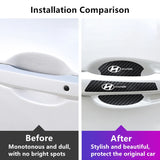 Hyundai Luminous Carbon Fiber Car Door Bowl Handle Anti-collision Protective Stickers Scratches Film