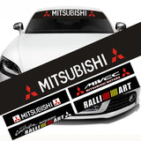 130*21cm Mitsubishi Car Front Trunk Window Windshield Sunshade Sticker Decal