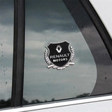 2PCS Renault Metal Car Rear Sticker Shield Trunk Emblem Badge Decal