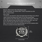 KIA Metal Carbon Fiber Car Rear Sticker Shield Trunk Emblem Badge Decal