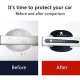 Peugeot Carbon Fiber Car Door Bowl Handle Anti-collision Protective Stickers Scratches Film