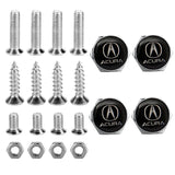 4pcs/set Acura Logo Stainless Steel Car License Plate Bolts