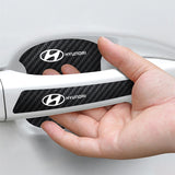 Hyundai Luminous Carbon Fiber Car Door Bowl Handle Anti-collision Protective Stickers Scratches Film