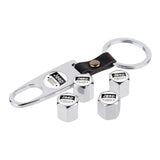 4pcs/set Jeep Car Air Valve Stem Cap Auto Tyre Valve Covers with Keychain