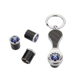4pcs/set Peugeot Logo Carbon Fiber Car Air Valve Stem Caps Auto Tyre Valve Covers with Wrench