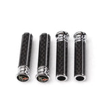 4pcs/set Chevrolet Corvette Logo Carbon Fiber Car Door Bolt Lock Pins Gate Lock Screws
