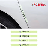 4pcs Buick Luminous Car Door Bumper Strip Anti-collision Protection Sticker