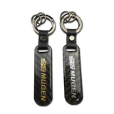 Honda Mugen Carbon Fiber Car Logo Keychain Keyring