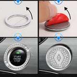 Renault Diamond Car Engine One-click Start Stop Button Cover Sticker