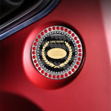 Land Rover Carbon Fiber Car Engine One-click Start Stop Button Cover Sticker