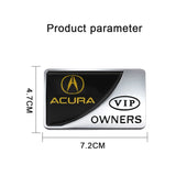Acura VIP OWNERS Metal Car Stickers Rear Emblem Badge