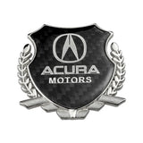 Acura Metal Carbon Fiber Car Rear Sticker Shield Trunk Emblem Badge Decal