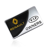 Renault VIP OWNERS Metal Car Stickers Rear Emblem Badge