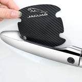 Jaguar Carbon Fiber Car Door Bowl Handle Anti-collision Protective Stickers Scratches Film