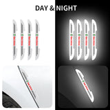 4pcs Skoda Car Door Bumper Strip Anti-collision Protection Sticker