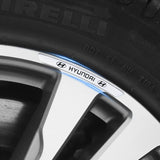 4pcs/set 9cm Hyundai Aluminum Alloy Car Wheel Rim Tyre Sticker