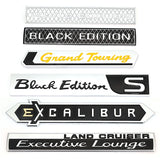 Car Stickers Badge Emblem Decal for Toyota Land Cruiser Executive Lounge White Black Edition S Excalibur Grand Touring GT Decals