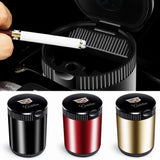 Cadillac Metal Car Ash Tray Auto Ashtray Cigarette Holder Box with LED Light