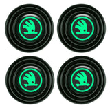 4pcs/set Skoda Car Door Shock Stickers Luminous Absorber Decal
