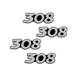 4pcs/set Peugeot 206 207 208 307 308 407 508 2008 3008 4008 5008 Metal Car Stereo Sticker Auto Audio Emblem Decal