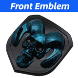Car Front Tailgate Emblem for Dodge Ram 1500 2500 3500 HeavyDuty BigHorn 2010-2018 Skull ABS Sticker