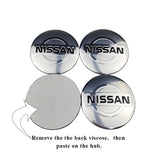 4pcs/set 56mm Nissan Nismo GTR Car Wheel Center Hub Sticker Decal