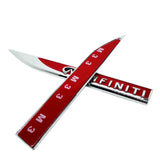2pcs/set Infiniti Metal Car Fender Side Sticker Emblem Badge Decal