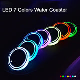 2pcs Renault Logo Car Water Coasters 7-color LED Light Cup Mat Holder