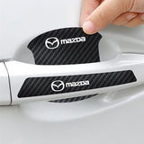 Mazda Luminous Carbon Fiber Car Door Bowl Handle Anti-collision Protective Stickers Scratches Film