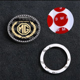 MG Logo Carbon Fiber Car Engine One-click Start Stop Button Cover Sticker