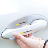 8pcs Chevrolet Car Door Handle Bowl Wrist Transparent Protector Anti-collision Decal